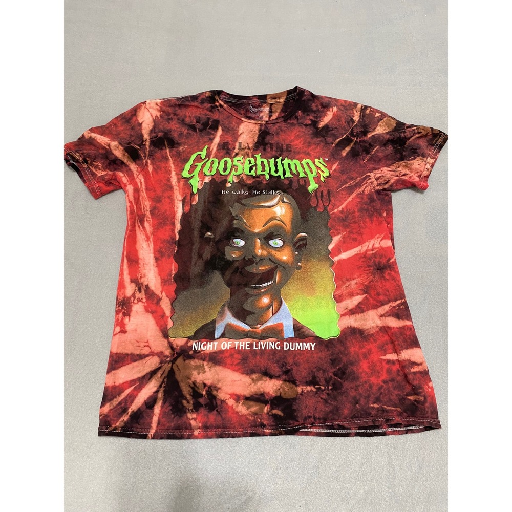Goosebumps Night of the Living Dummy Slappy Tie Dye Graphic‎ T-Shirt Mens Medium